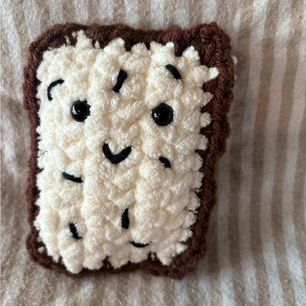 Plush Brown and White Stuffed Animal Toy